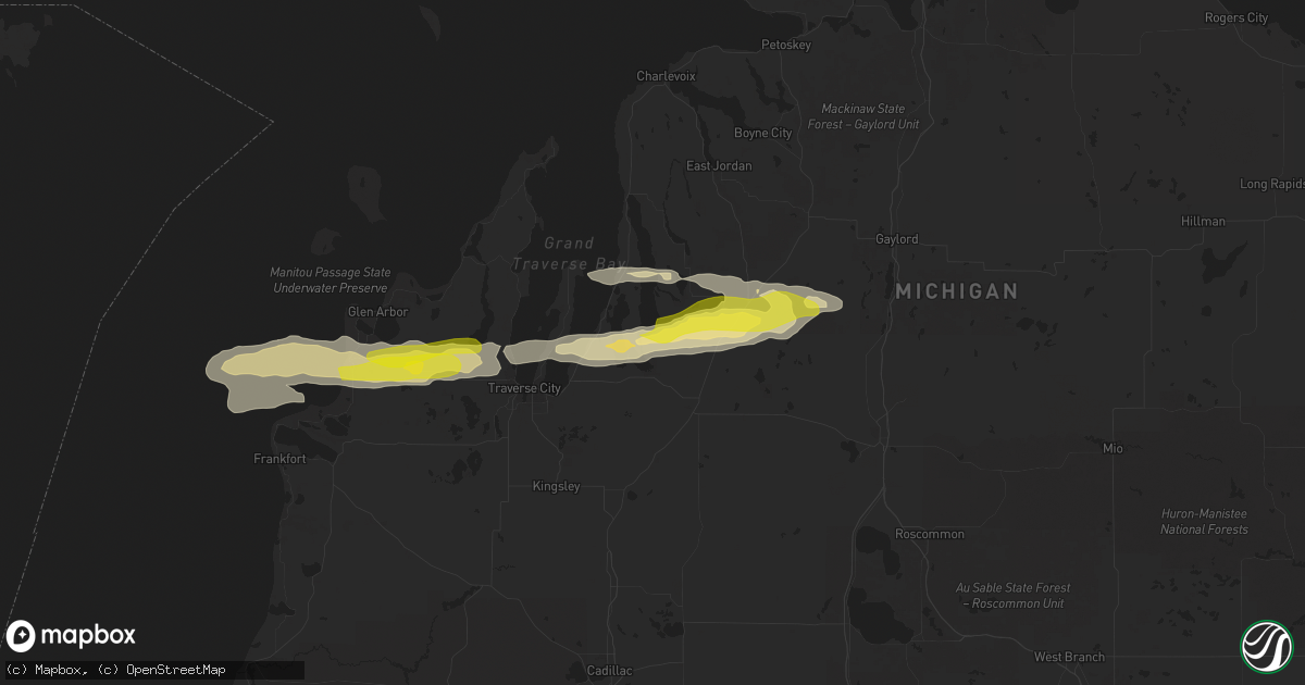 Hail map in Rapid City, MI on September 26, 2020