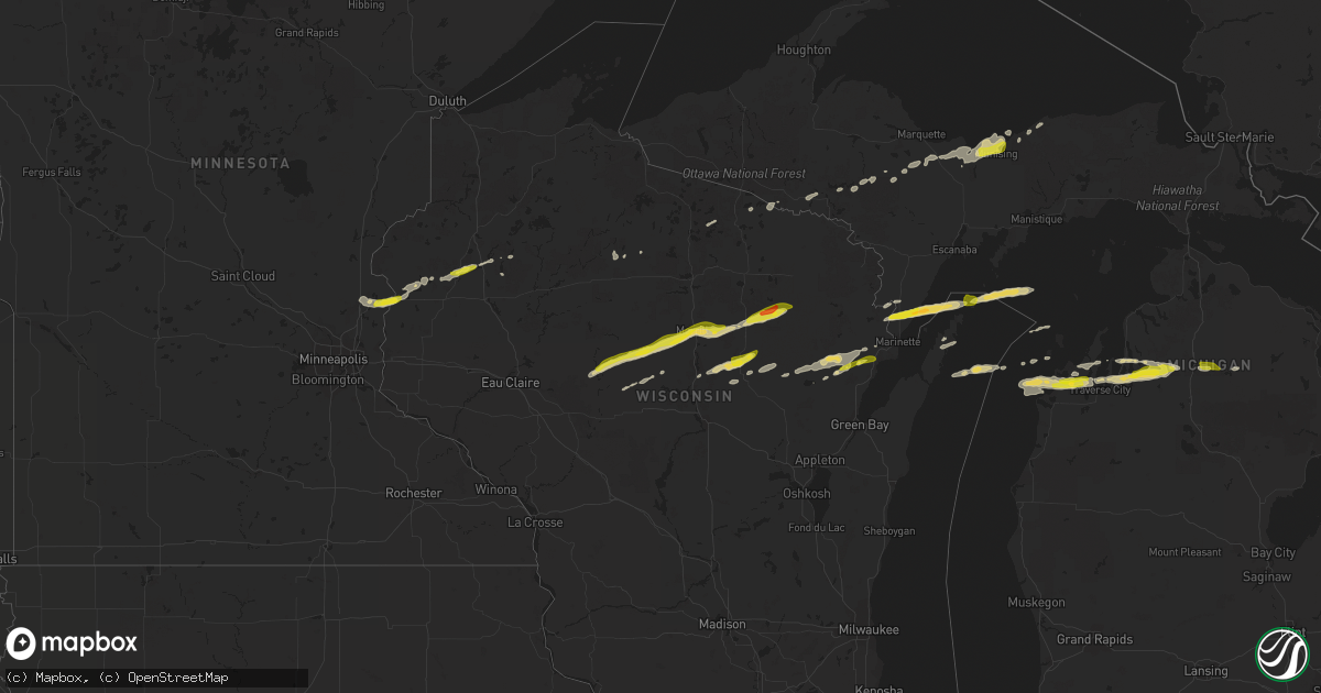 Hail map on September 26, 2020