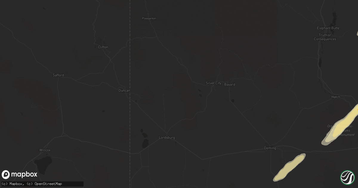 Hail map in Las Cruces, NM on September 26, 2021
