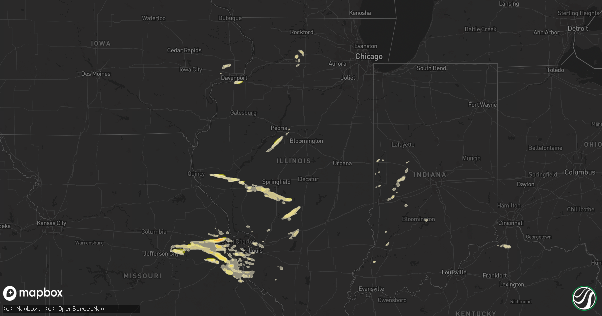 Hail map in Illinois on September 26, 2023