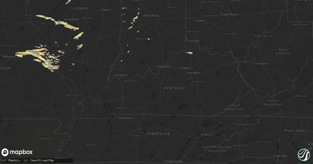 Hail map in Kentucky on September 26, 2023