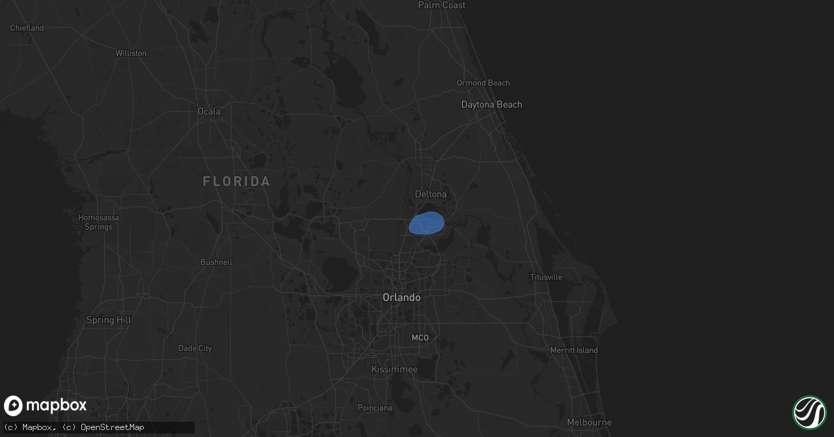 Hail map in Sanford, FL on September 26, 2023