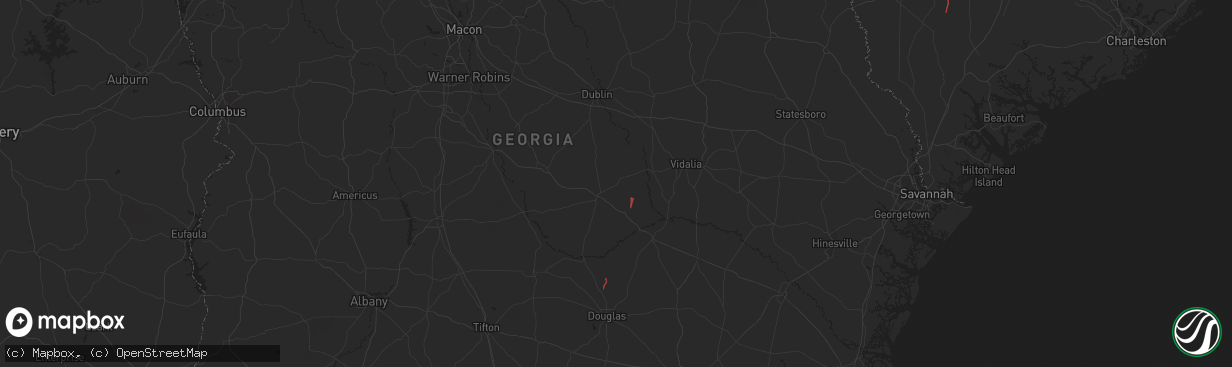 Hail map in Alamo, GA on September 26, 2024