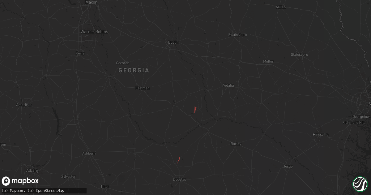 Hail map in Alamo, GA on September 26, 2024