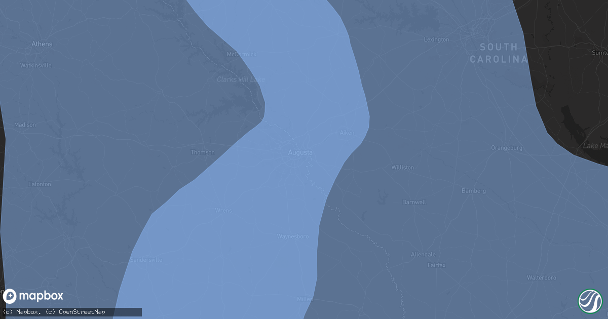Hail map in Augusta, GA on September 26, 2024
