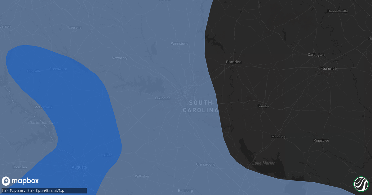 Hail map in Columbia, SC on September 26, 2024