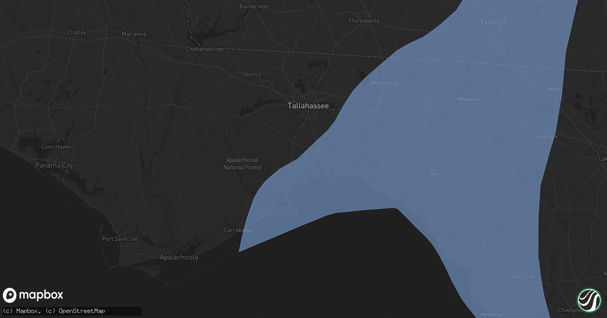 Hail map in Crawfordville, FL on September 26, 2024