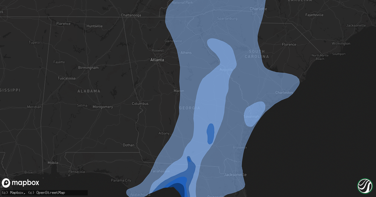 Hail map in Georgia on September 26, 2024