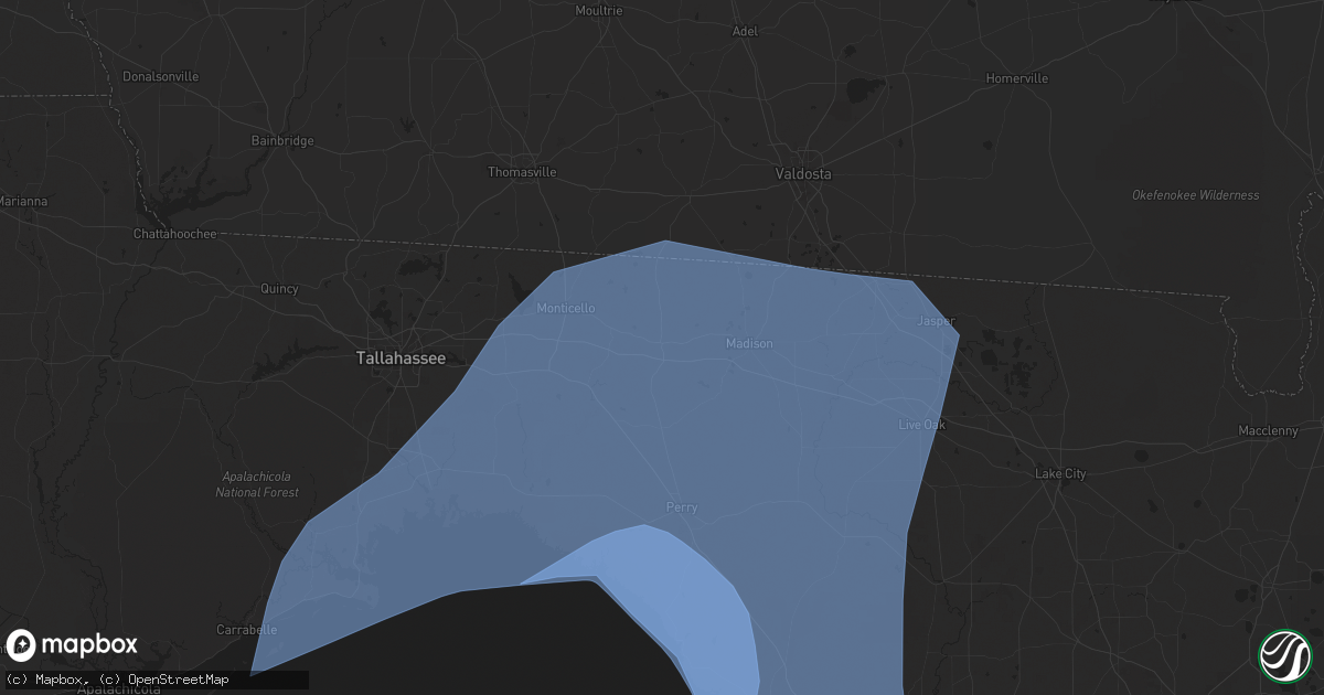 Hail map in Greenville, FL on September 26, 2024