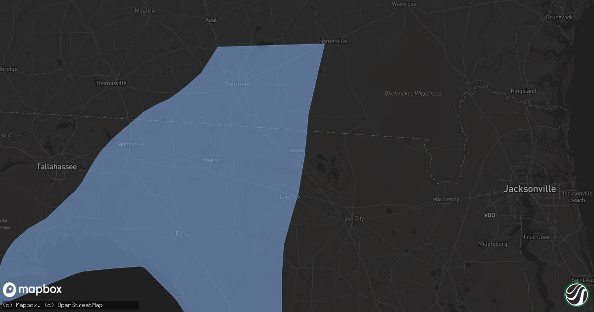 Hail map in Jasper, FL on September 26, 2024