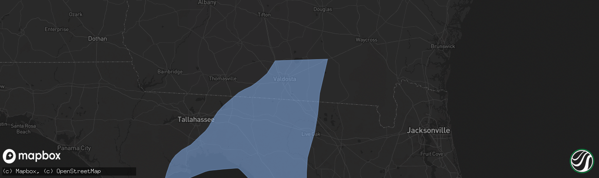 Hail map in Lake Park, GA on September 26, 2024