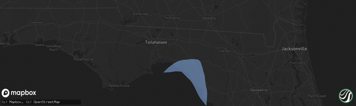 Hail map in Lamont, FL on September 26, 2024