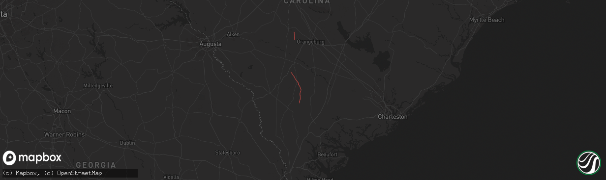 Hail map in Lodge, SC on September 26, 2024