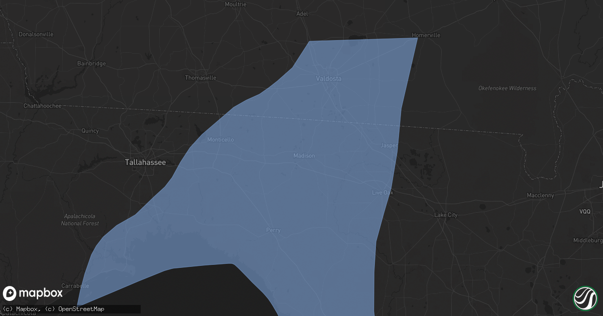 Hail map in Madison, FL on September 26, 2024