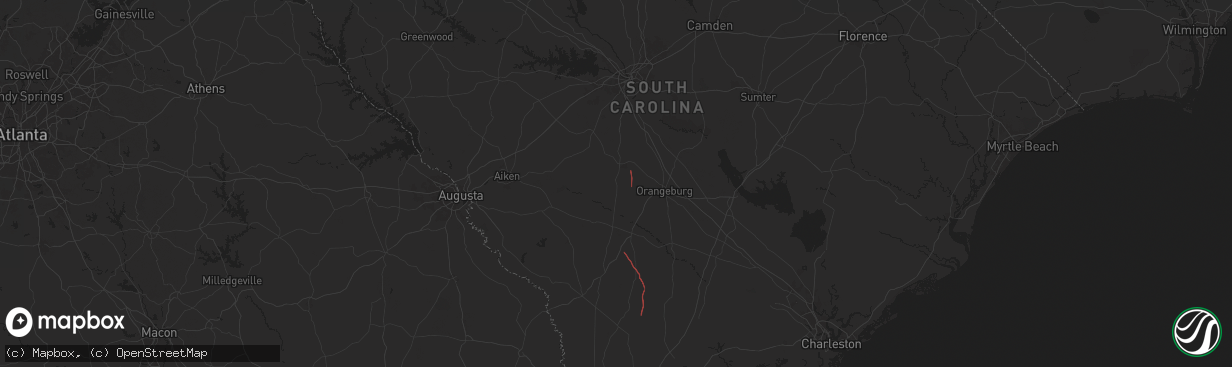 Hail map in Neeses, SC on September 26, 2024