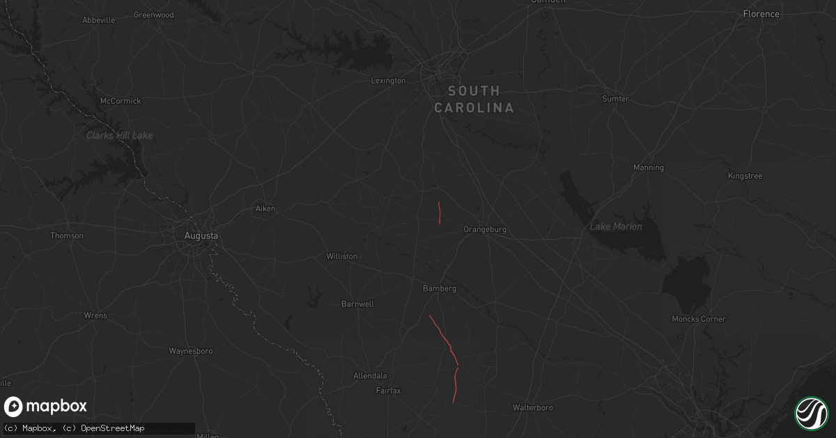 Hail map in Neeses, SC on September 26, 2024