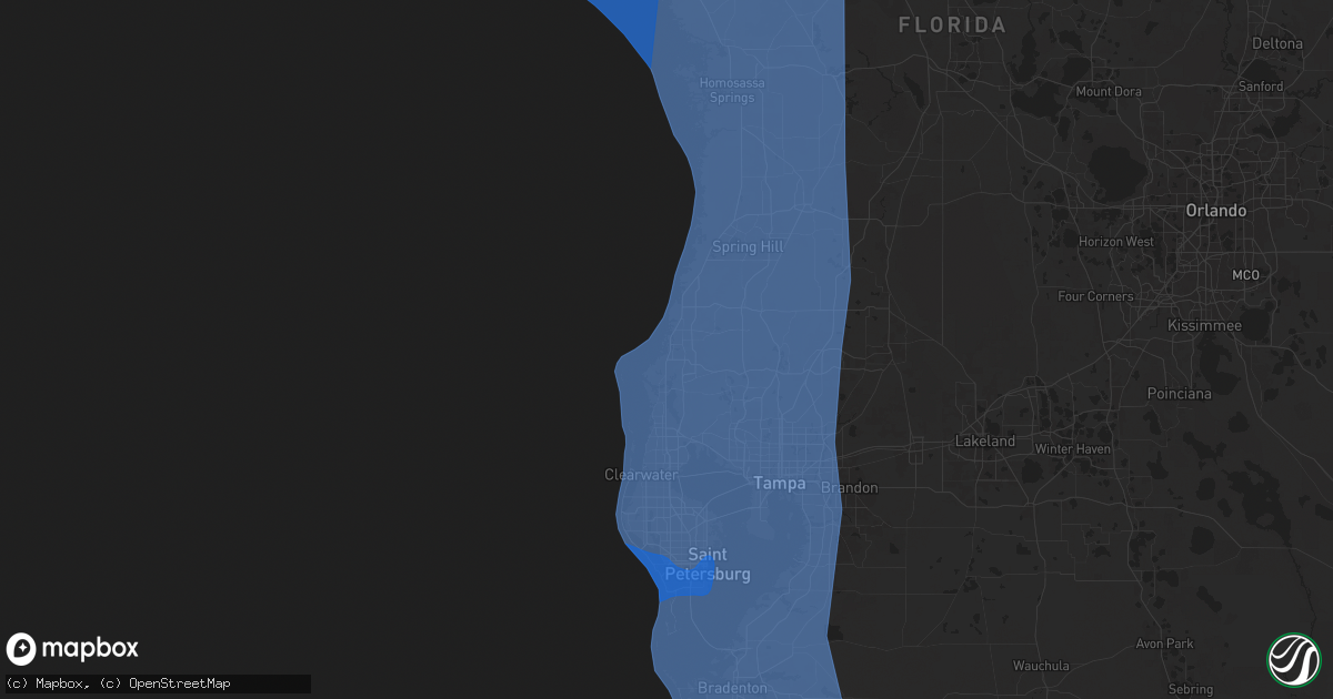 Hail map in New Port Richey, FL on September 26, 2024