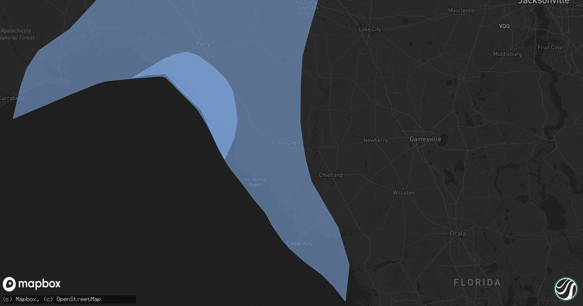 Hail map in Old Town, FL on September 26, 2024