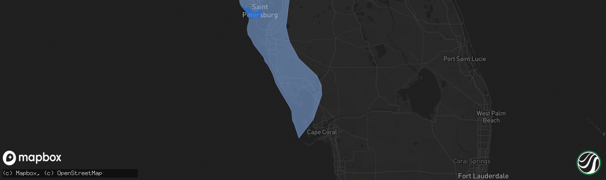 Hail map in Port Charlotte, FL on September 26, 2024