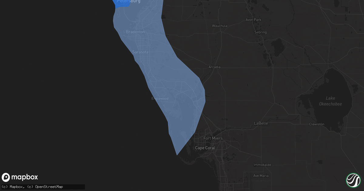 Hail map in Port Charlotte, FL on September 26, 2024