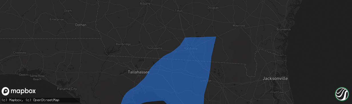 Hail map in Quitman, GA on September 26, 2024