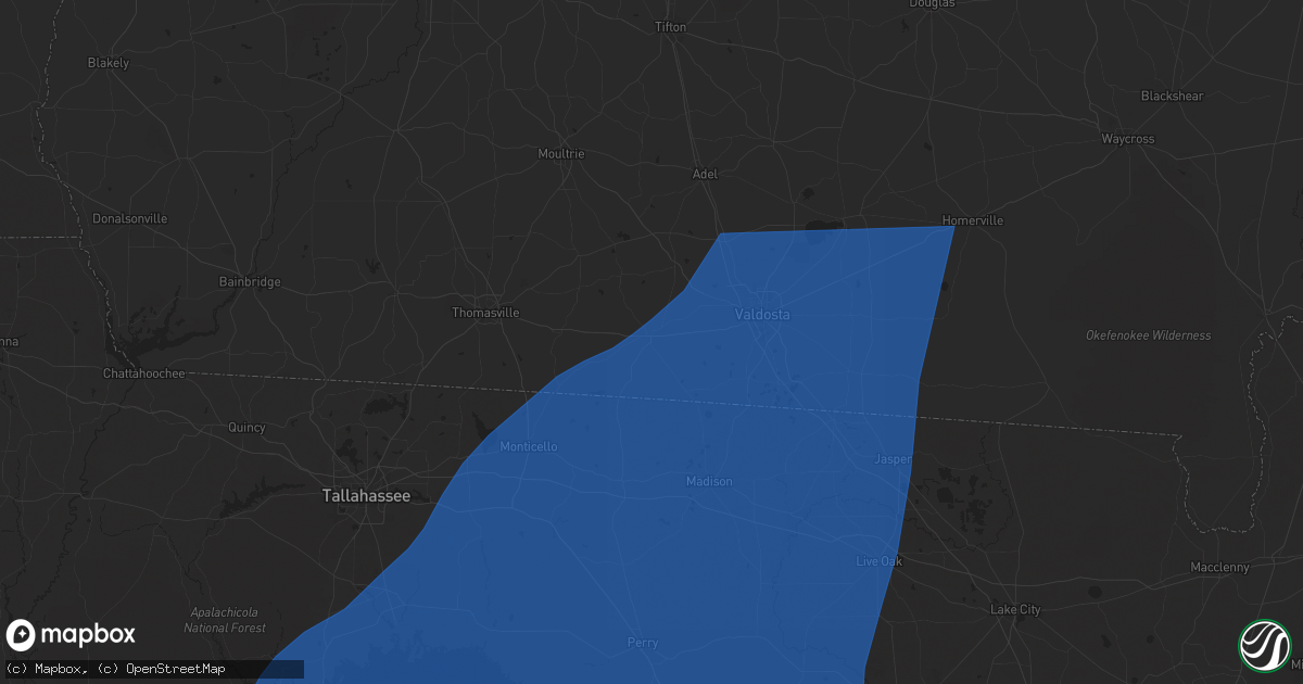 Hail map in Quitman, GA on September 26, 2024