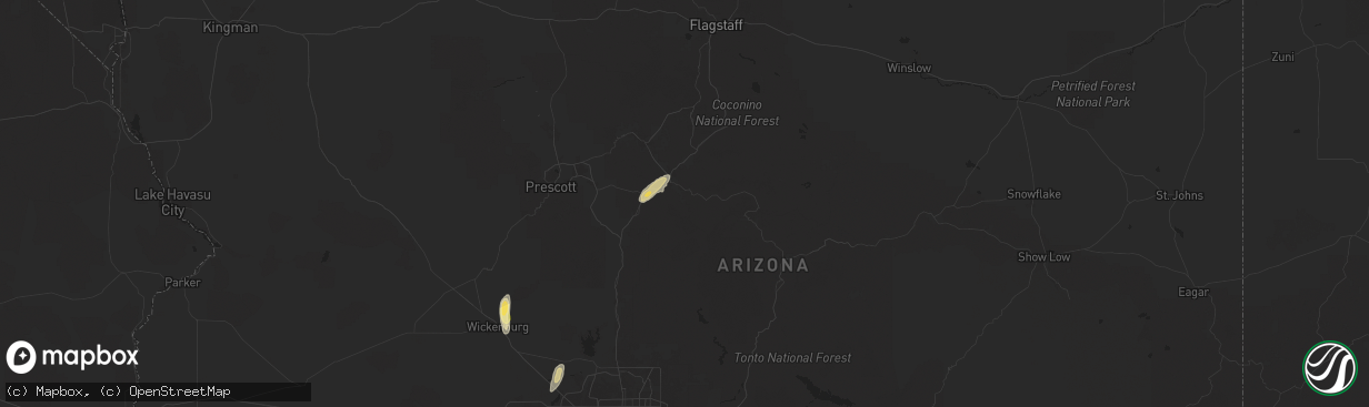 Hail map in Camp Verde, AZ on September 26, 2025