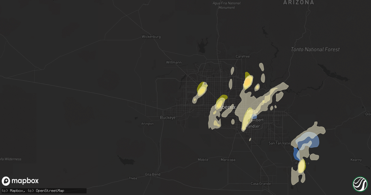 Hail map in Litchfield Park, AZ on September 26, 2025