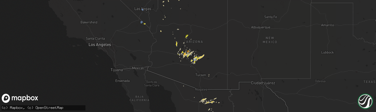 Hail map on September 26, 2025