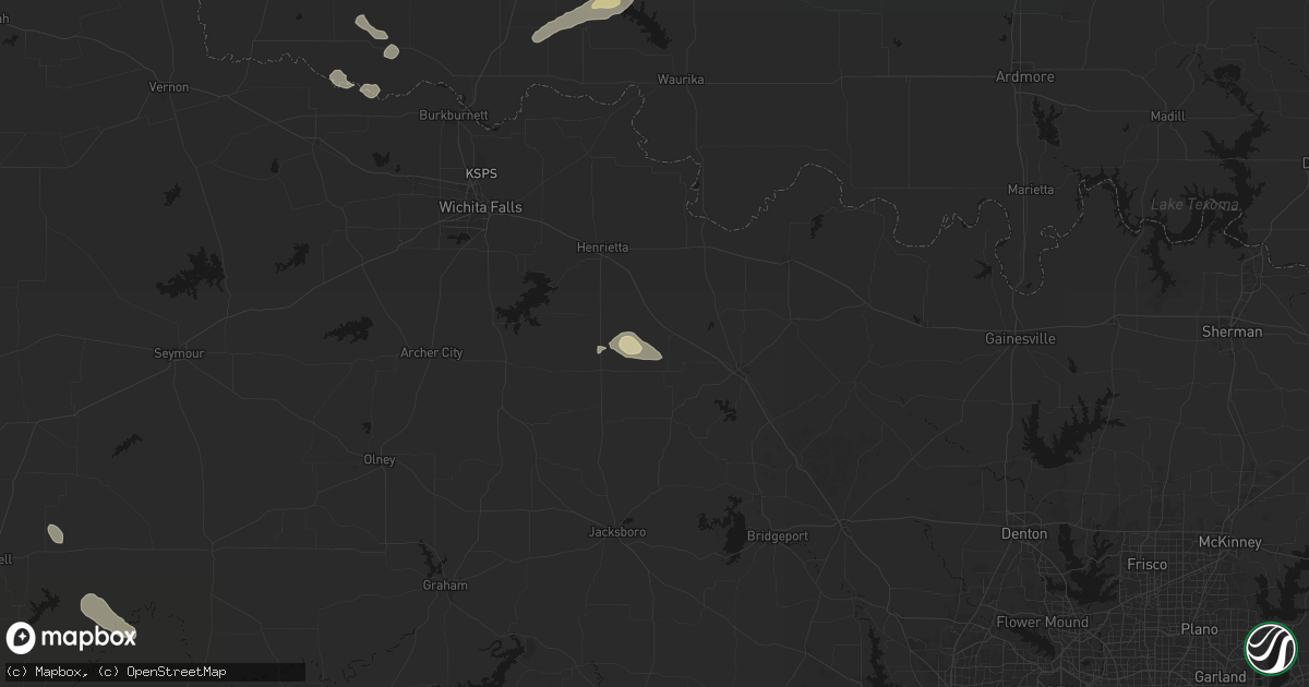 Hail map in Bellevue, TX on September 26, 2026