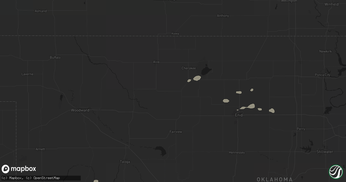 Hail map in Carmen, OK on September 26, 2026