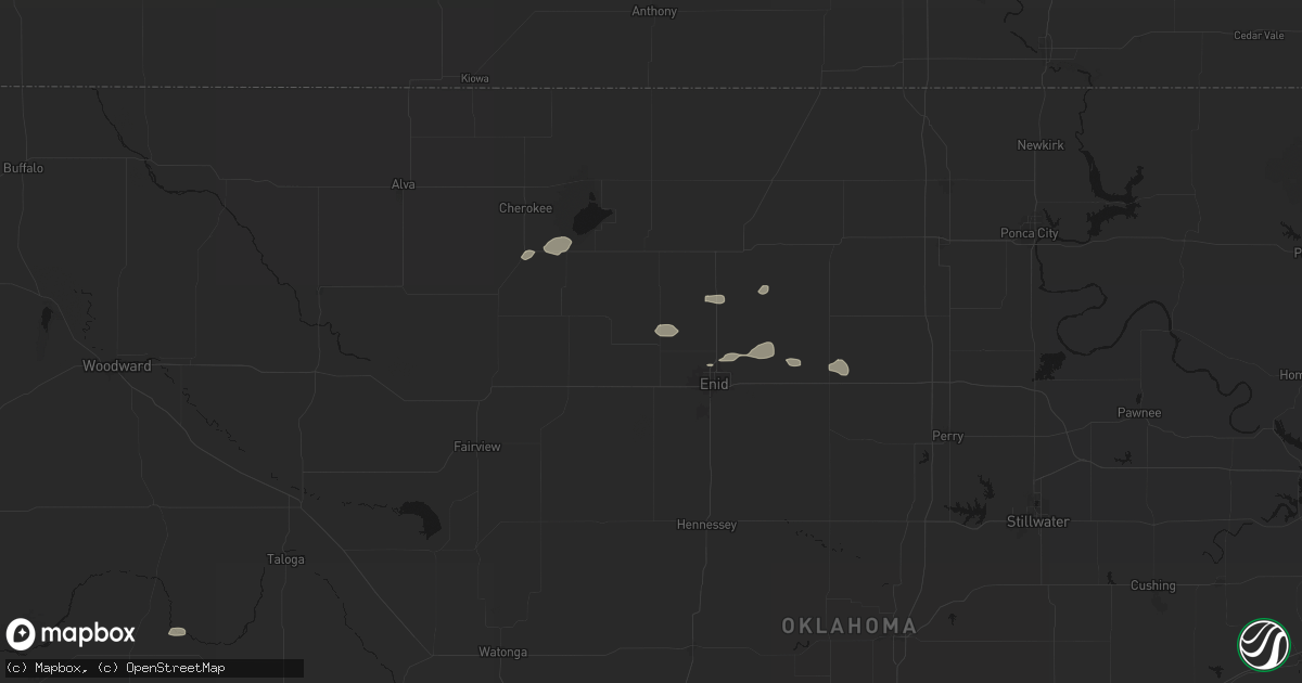 Hail map in Carrier, OK on September 26, 2026