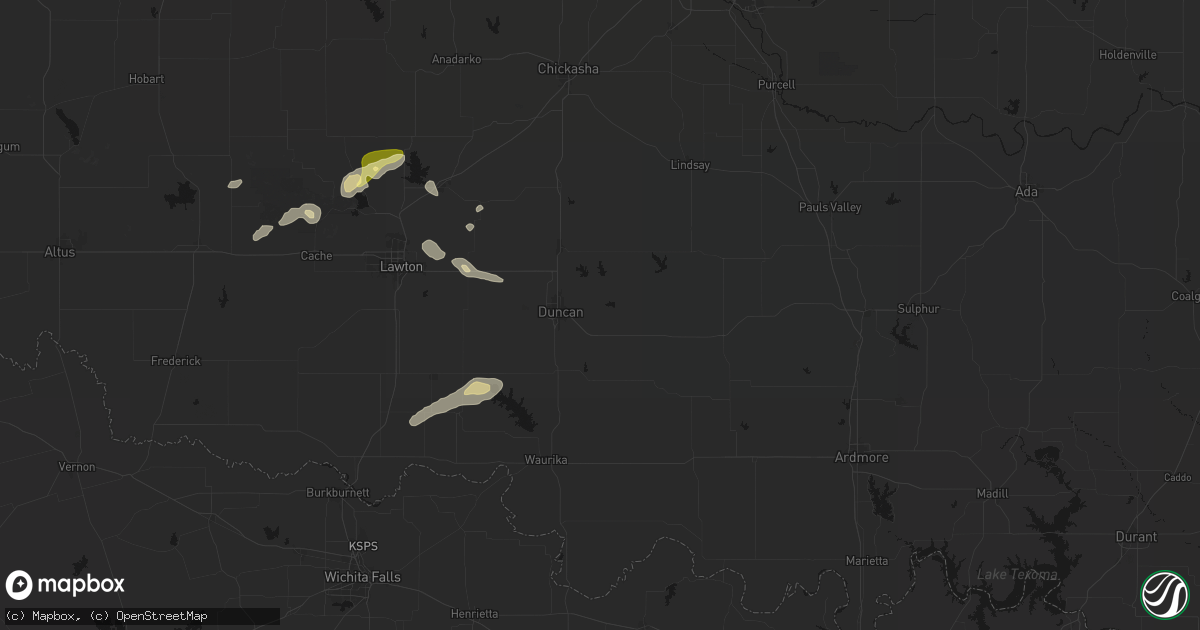 Hail map in Duncan, OK on September 26, 2026