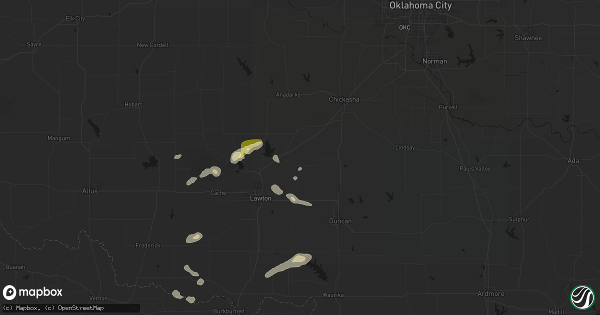Hail map in Fletcher, OK on September 26, 2026