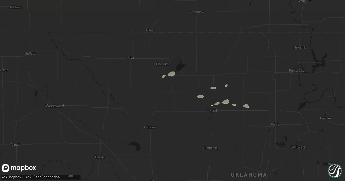 Hail map in Helena, OK on September 26, 2026