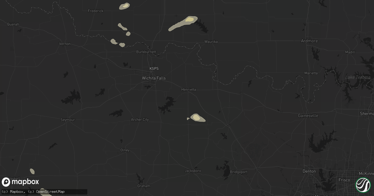 Hail map in Henrietta, TX on September 26, 2026
