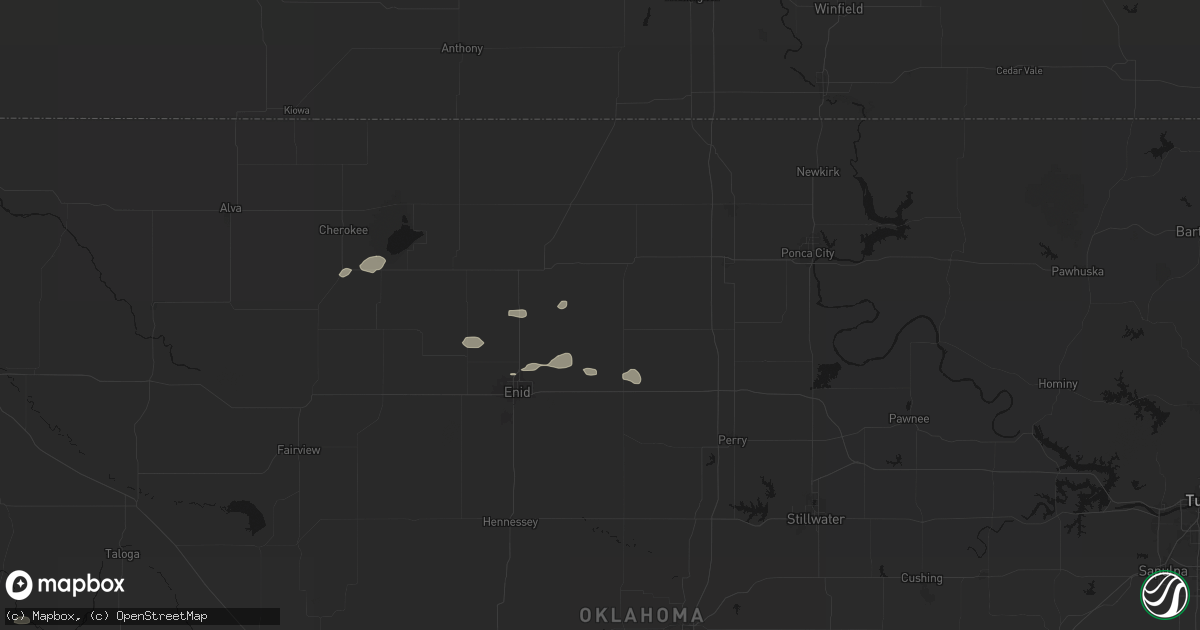 Hail map in Hunter, OK on September 26, 2026