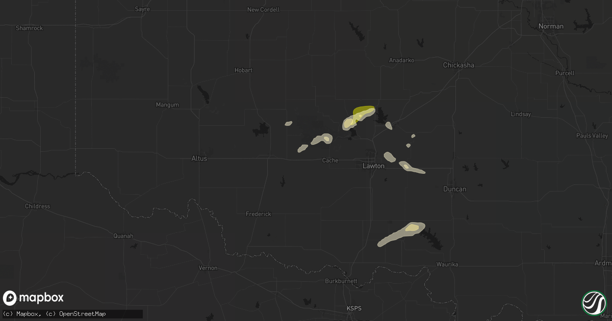 Hail map in Indiahoma, OK on September 26, 2026