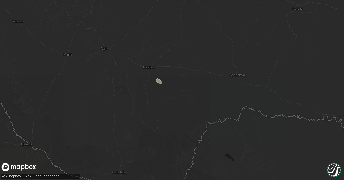 Hail map in Marathon, TX on September 26, 2026