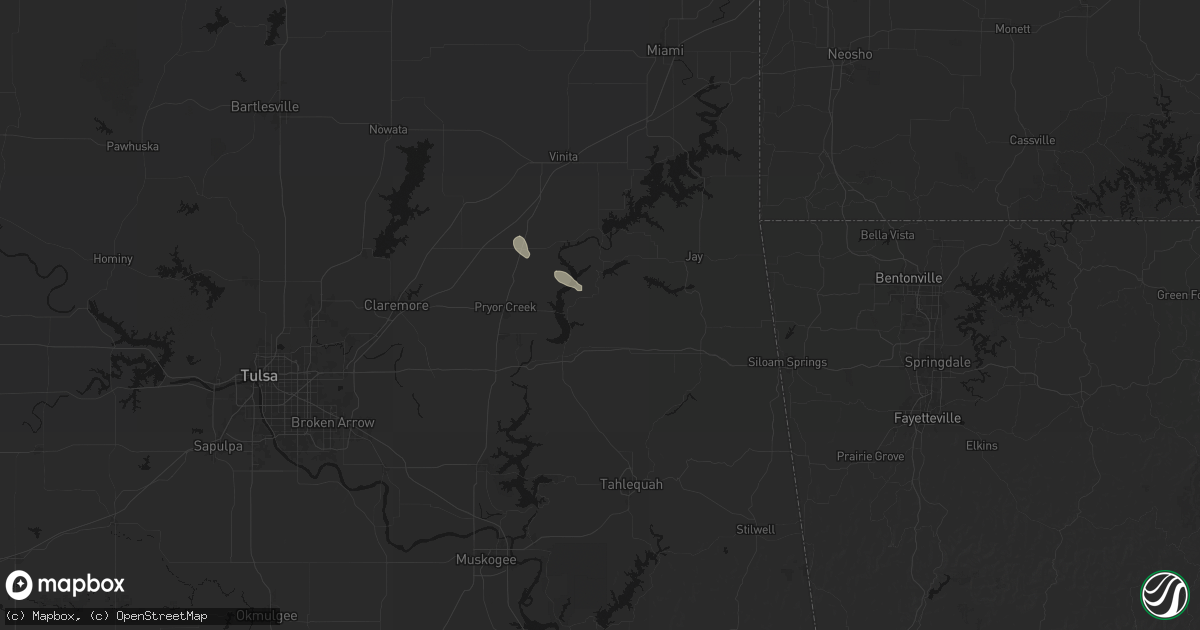 Hail map in Salina, OK on September 26, 2026