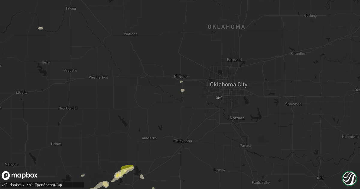 Hail map in Union City, OK on September 26, 2026