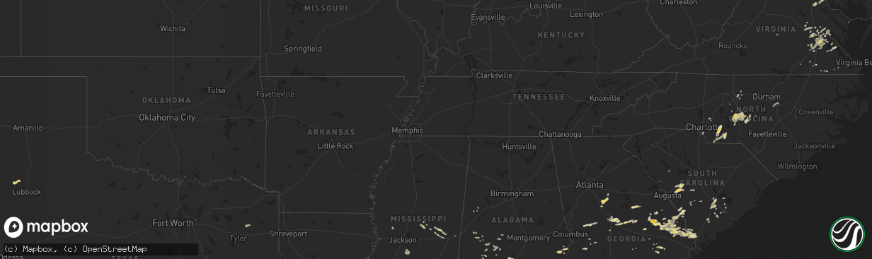 Hail map in Alabama on September 27, 2011