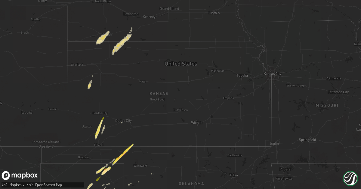 Hail map in Kansas on September 27, 2013