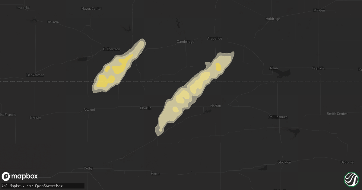 Hail map in Norcatur, KS on September 27, 2013