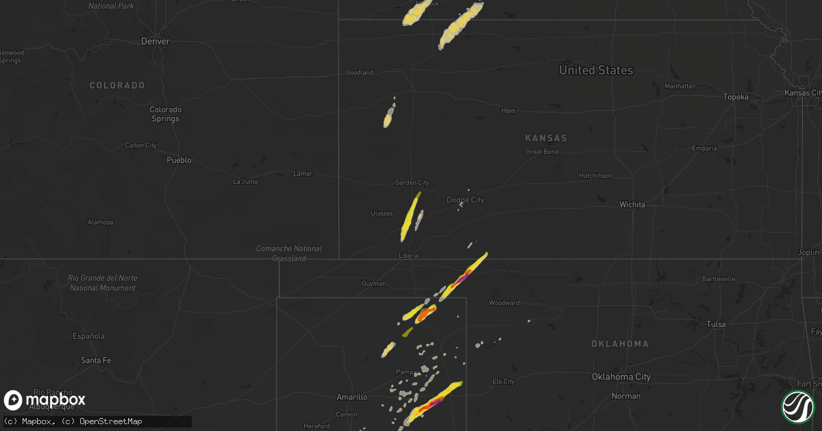 Hail map on September 27, 2013