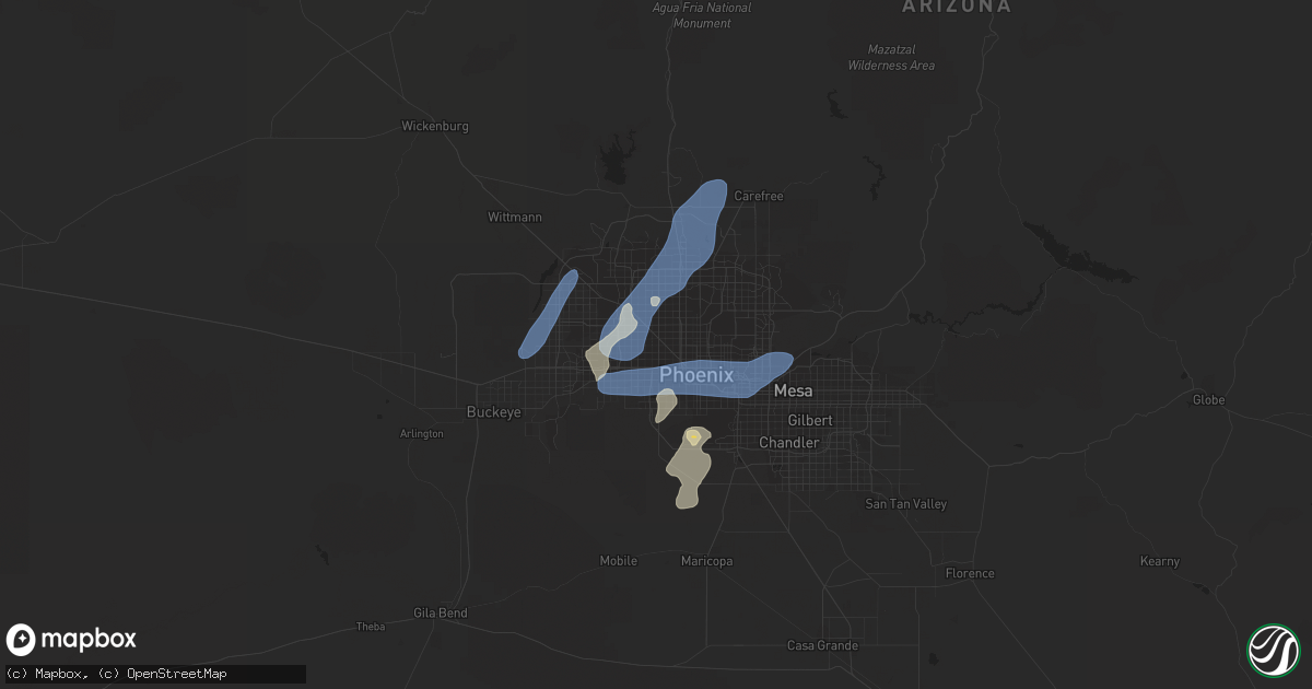 Hail map in Surprise, AZ on September 27, 2014