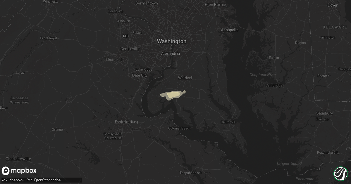 Hail map in La Plata, MD on September 27, 2016