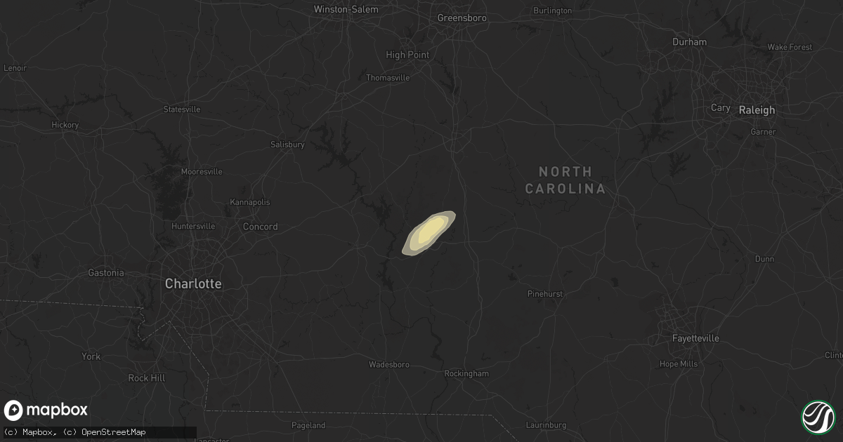 Hail map in Troy, NC on September 27, 2016