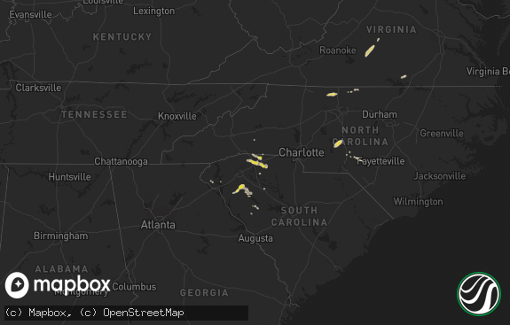 Hail map preview on 09-27-2016