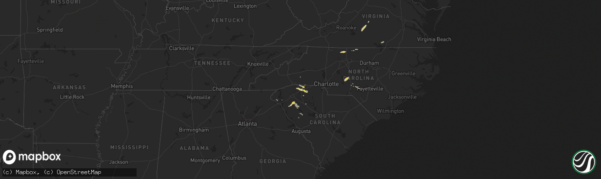 Hail map on September 27, 2016